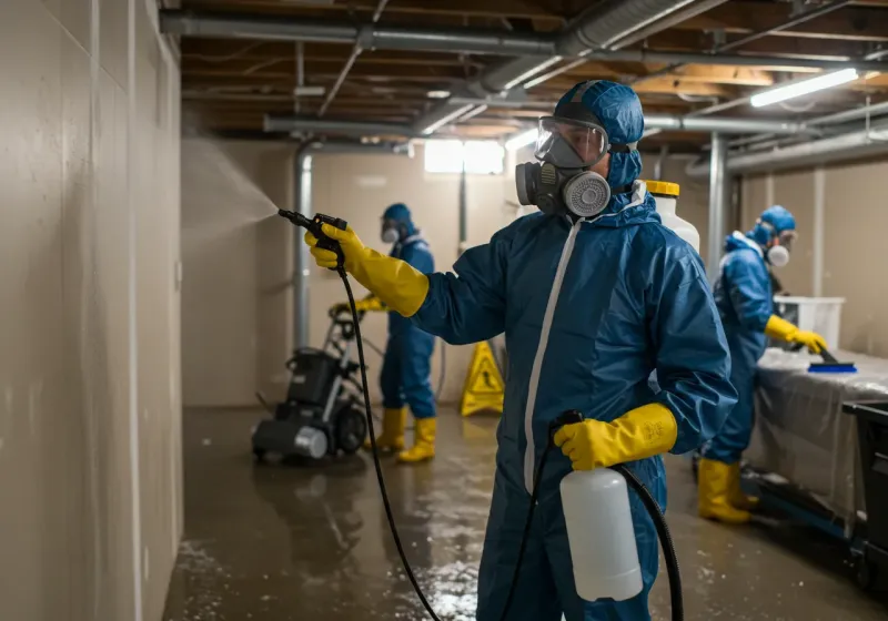 Basement Sanitization and Antimicrobial Treatment process in Lewis and Clark County, MT